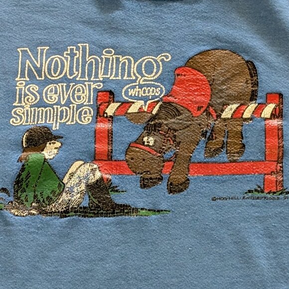 1991 FOTL 'Nothing Is Ever Simple' Horse Jumping Crewneck Made in Canada Size - - Picture 2 of 10